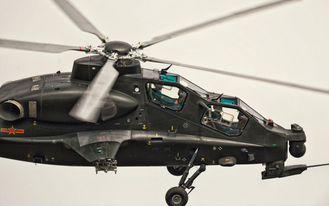 Обои картинки фото caic wz-10, авиация, вертолёты, китай, caic, wz-10, окб, камов, ударный, вертолет