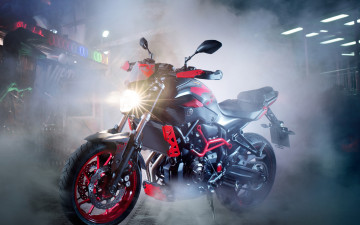 Картинка мотоциклы yamaha mt-07 дым