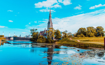 Картинка города копенгаген+ дания собор