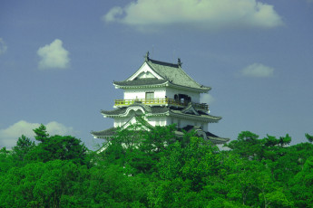 Картинка города замки Японии храм