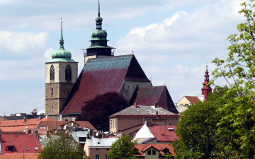 Картинка города панорамы крыши шпили