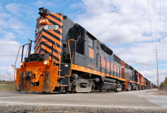 Картинка техника поезда состав локомотив железная дорога рельсы