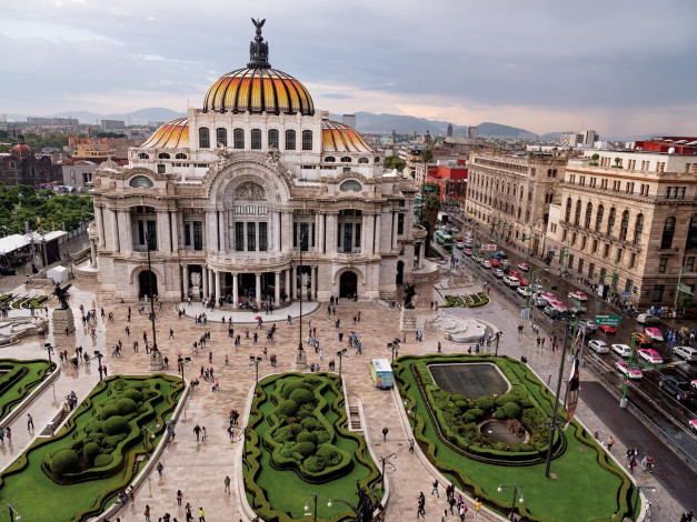 Обои картинки фото мехико, города, мехико , мексика, город, дворец, площадь