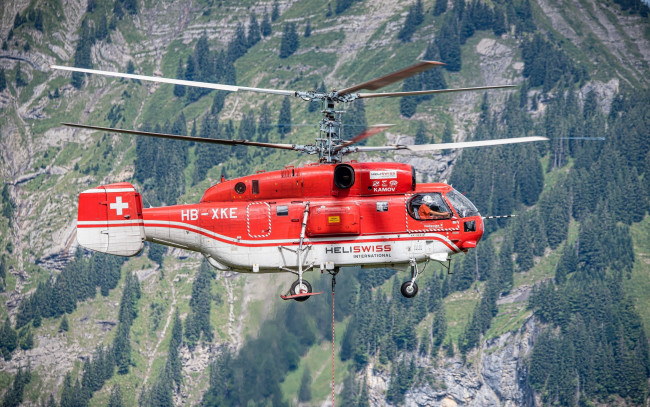 Обои картинки фото авиация, вертолёты, швейцария, спасатель, полет, вертолет