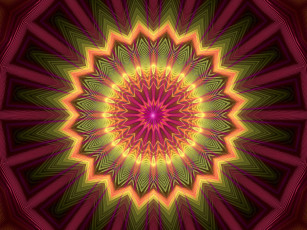 Картинка 3д графика fractal фракталы линии цвета абстракция