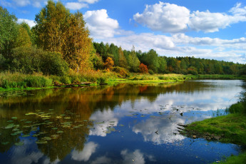 Картинка природа реки озера пейзаж вода облака