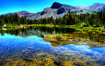 Картинка природа реки озера лес горы озеро отражение