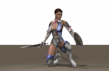 Картинка 3д+графика амазонки+ amazon щит меч воительница фон взгляд девушка амазонка