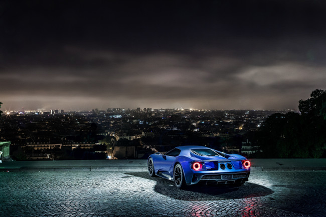 Обои картинки фото автомобили, ford, синий, 2015г, gt, concept