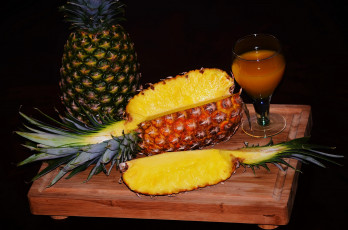 Картинка еда ананас сок плоды