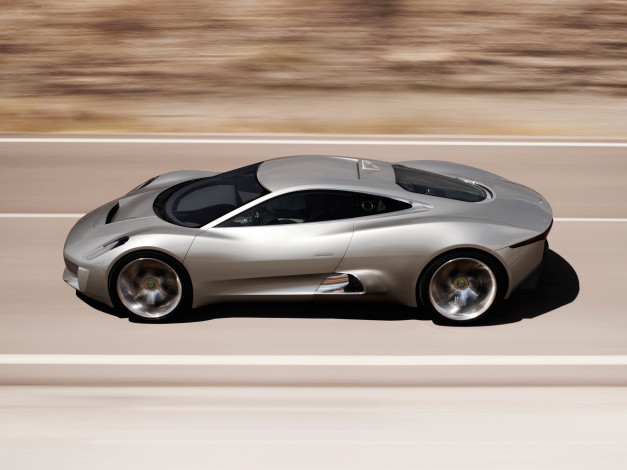 Обои картинки фото jaguar c-x75 concept 2010, автомобили, jaguar, 2010, concept, c-x75