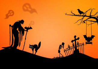 Картинка праздничные хэллоуин мистика тыква