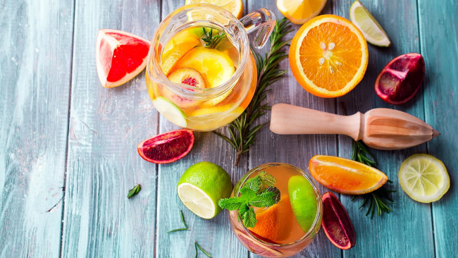 Обои картинки фото еда, напитки, лимон, апельсин, грейпфрут