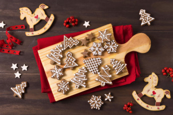 Картинка праздничные угощения новогоднее печенье