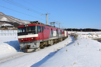 обоя техника, поезда, снег, поезд