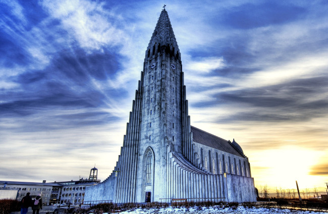 Обои картинки фото кафедральный, собор, рейкьявике, исландия, города, рейкьявик