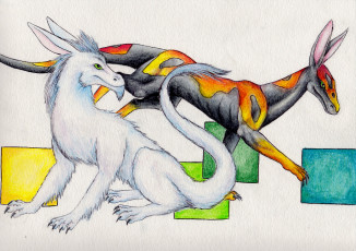 Картинка рисованные животные сказочные мифические звери
