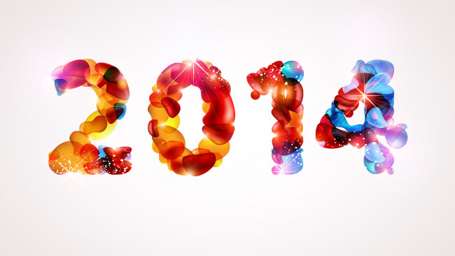Обои картинки фото праздничные, векторная графика , новый год, год, 2014