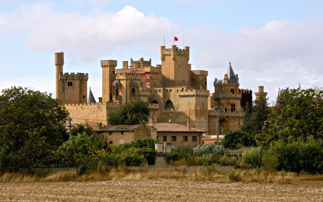 Обои картинки фото castillo real de olite, города, замки франции, фортпост