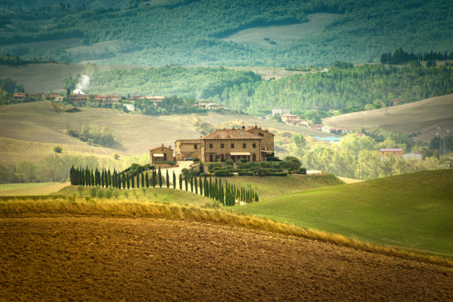 Обои картинки фото tuscany,  italy, города, - панорамы, простор