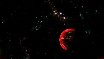 Картинка космос арт красная планета