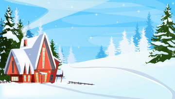 Картинка праздничные векторная+графика+ новый+год снег зима