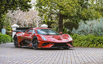 Картинка автомобили brabham bt62 2021 красный спортивное купе