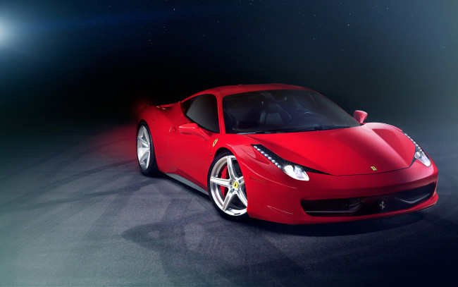 Обои картинки фото автомобили, ferrari, красный, феррари, supercar, 458, italia