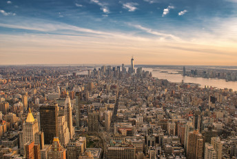 обоя new york, города, нью-йорк , сша, панорама, небоскребы