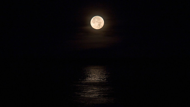 Обои картинки фото луна, природа, восходы, закаты, ночь, лунная, дорожка
