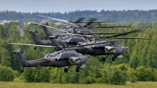 Обои картинки фото ми-28, авиация, вертолёты, россия, ввс, ударные, вертолеты, ночной, охотник