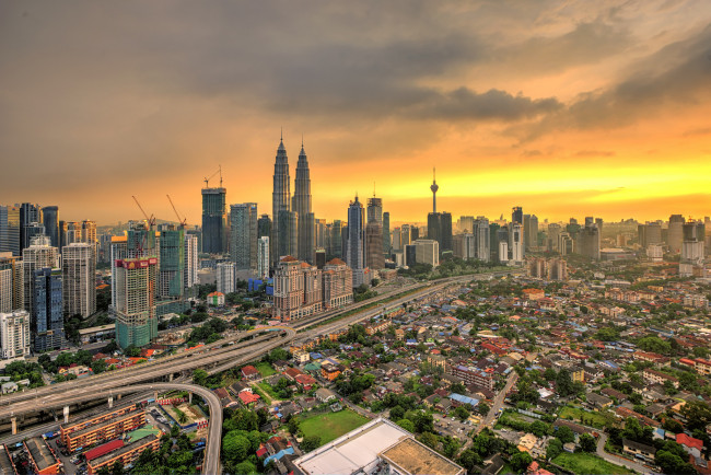 Обои картинки фото города, куала-лумпур , малайзия, простор