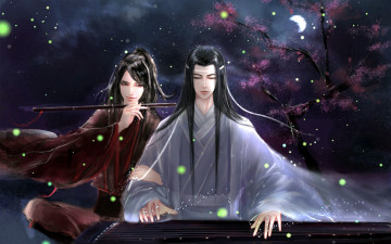 Картинка аниме mo+dao+zu+shi лань ванцзи вэй усянь флейта гуцинь