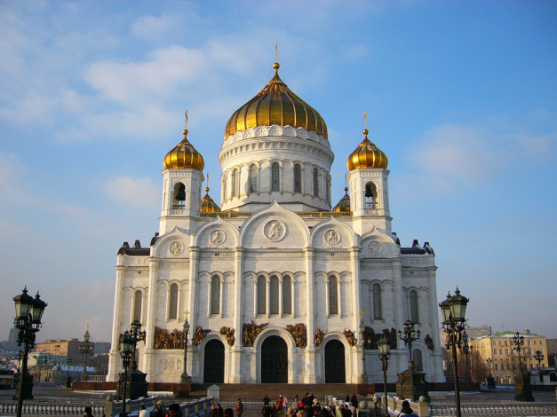 Обои картинки фото храм, христа, спасителя, города, москва, россия