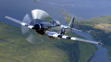 Картинка 51 mustang авиация лёгкие одномоторные самолёты истребитель одноместный американский