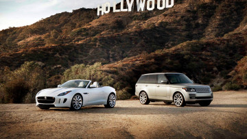 Картинка mixed автомобили разные вместе голливуд холмы внедорожник спорт-кар