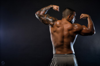 обоя мужчины, - unsort, mia, fitness, парень, атлет, тело, спина, татуировки