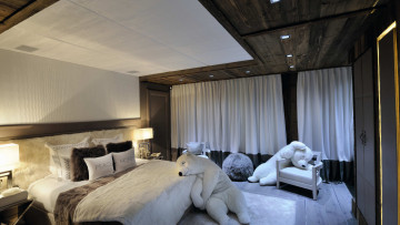 Картинка интерьер спальня медведи дизайн