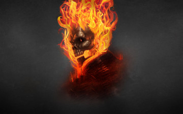 Картинка призрачный+гонщик фэнтези нежить призрачный гонщик череп огонь скелет ghost rider