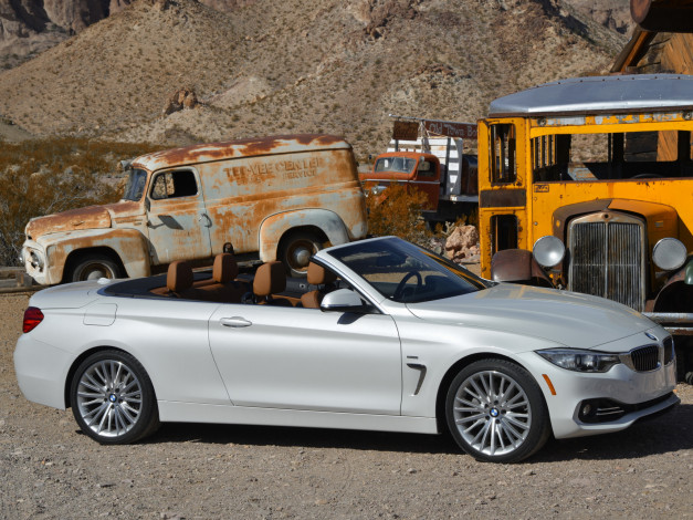 Обои картинки фото автомобили, bmw, cabrio, 435i, 2014, f33, us-spec, line, luxury