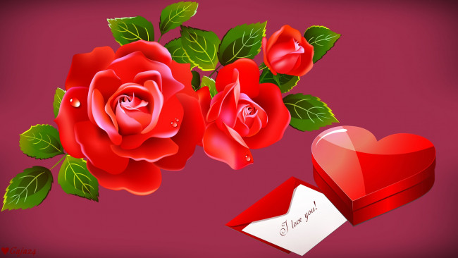 Обои картинки фото праздничные, день святого валентина,  сердечки,  любовь, розы