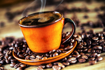 Картинка еда кофе +кофейные+зёрна пар чашка зерна