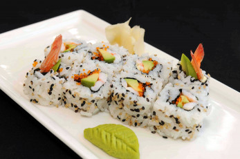 Картинка еда рыба +морепродукты +суши +роллы васаби роллы кухня японская