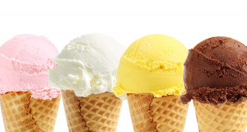 Картинка еда мороженое +десерты рожок ассорти вафельный лакомство
