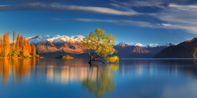 Обои картинки фото природа, реки, озера, озеро, горы, деревья, осень, отражение