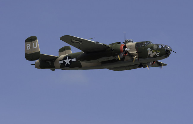 Обои картинки фото b-25, авиация, боевые самолёты, ввс