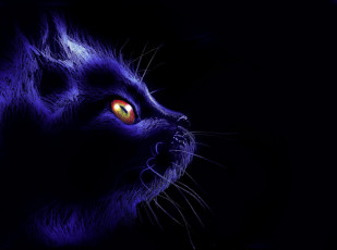 Картинка рисованное животные +коты кот фон