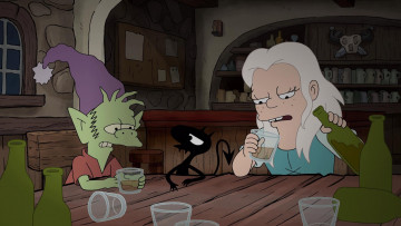 обоя мультфильмы, disenchantment, luci, elfo, bean, разочарование