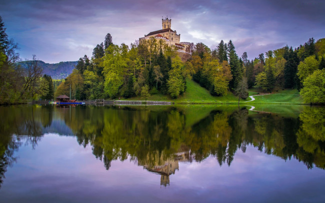 Обои картинки фото trakoscan castle, croatia, города, - дворцы,  замки,  крепости, trakoscan, castle