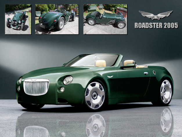 Обои картинки фото aston, martin, roadster, 2005, автомобили, виртуальный, тюнинг
